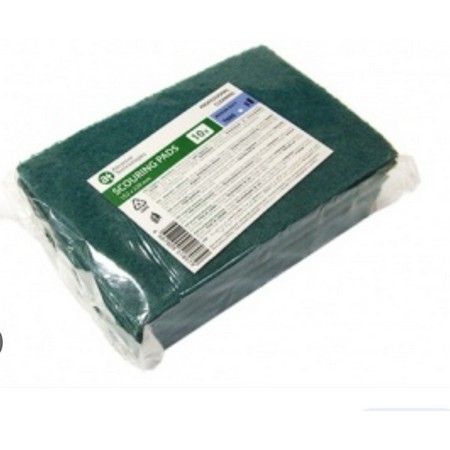 GREEN SCOURING PADS X 10